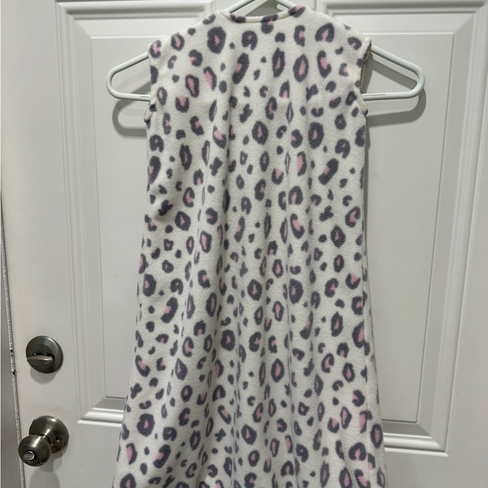 Halo Leopard Print Sleep Sack in Pink and Gray 6-12 months